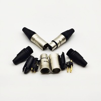 Câble audio XLR-F 3 broches pour microphone, connecteur XLR NC3MXX nickelé, prise OFC, connecteur de microphone DMX, boîtier noir et argenté