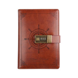 Libreta de Contraseñas B6, Diario Retro de Cuero, Cuaderno de Papelería con Cierre, Estilo Náutico, Recargable, con Hojas Sueltas - Product Image 5