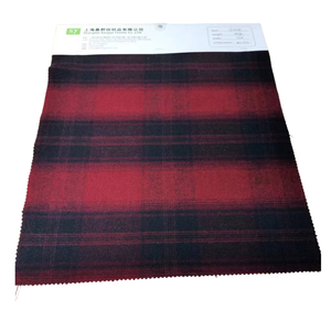 Tissu de laine à carreaux simple face de style printemps à la mode pour les vestes des femmes et des garçons sergé tissé doux avec du fil de laine - Product Image 2