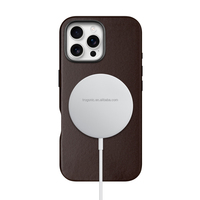 Étui de téléphone en cuir huilé de luxe pour iPhone 16 Pro, rétro vintage, fin, antichoc, protection arrière