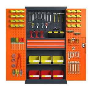 Armoire à outils en acier à deux portes battantes Masyounger MY-TC-13, robuste, étagères réglables, équipement de rangement pour atelier, <span class=keywords><strong>garage</strong></span>, coffre - Product Image 1