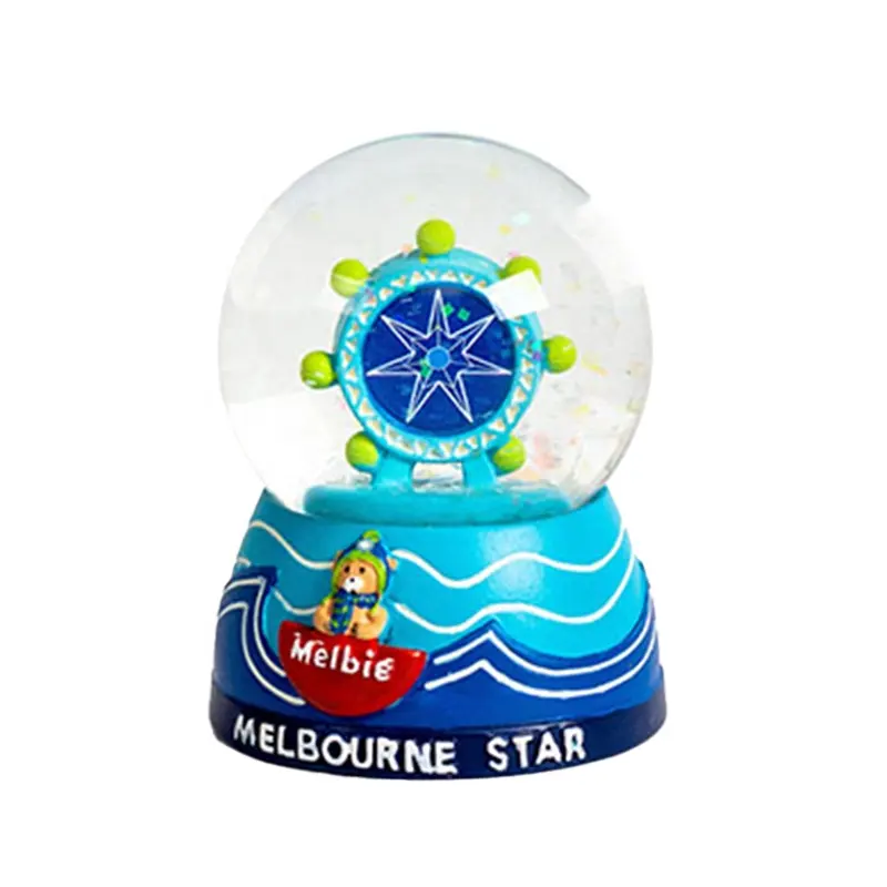 Custom 45mm resina vetro acqua neve globo Souvenir da Australia Melbourne Sky ruota Korea N Seoul Tower giappone Tokyo Sky Tree