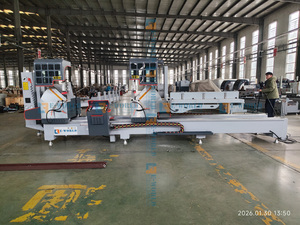 Scie à onglet CNC automatique à double tête pour découpe d'aluminium, découpeuse de fenêtres, portes et armoires de cuisine, perçage de profilés et sans bavures - Product Image 3