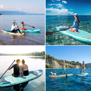 Planche de SUP <span class=keywords><strong>gonflable</strong></span> tout-terrain PoeticExist en PVC portable, ultra-légère, 10,6'x33', capacité de 330 lb, 3 ailerons complets - Product Image 5