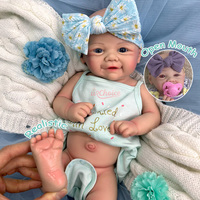 Poupées Vivienne Reborn de 17 pouces pour filles, entièrement en silicone, réalistes, anatomiquement correctes, texture de veines de bébé, cadeau de collection pour enfants