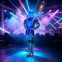 Traje de Robot LED Luminoso para Bailarines, Ideal para Actuaciones en Bares, Fiestas y Escenarios, con Luces LED y Acrílico Luminoso