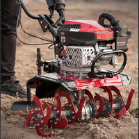 3HPSmall Cultivador Tiller Mano Empuje Multifuncional Tiller Mini Paddy Gasolina Caminar Mano Tractor Tiller