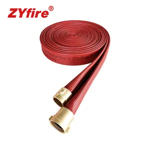 ZYfire Fire fighting Equipment Hochwertiger flexibler und weicher Flachgummi-Wasser-Feuerwehr schlauch zum Ablassen von Wasser