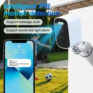 Kamera pengawas tenaga surya 4MP 4G, kamera pengawas penglihatan malam warna penuh deteksi gerakan cerdas tahan air kartu Sim luar ruangan - Product Image 3