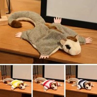 Peluche transfrontalière en forme de petaugeuse de dessin animé, petite poupée écureuil volant en polyester, compagnon réconfortant en tissu
