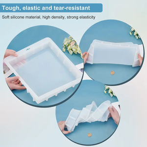 3000ML Square Silicone <b>Mold</b> - 101.44oz Large Cube Casting Tool for DIY Handmade Soap, Resin Jewelry, <b>Candle</b> & Wax Creations - Product Image 3
