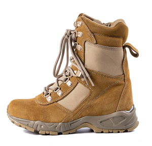 Botas TSB10 Personalizadas de Cuero Vacuno Marrón y Gamuza, Botas de Desierto para Campamento y Entrenamiento, Botas Tácticas para Deportes al Aire Libre - Product Image 6