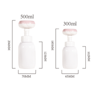 Flacon pompe en mousse 43/410 transparent et blanc, ensemble de flacons cosmétiques 300ml 500ml, emballage PET pour nettoyant visage