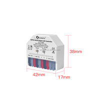 Penjualan Terlaris GLEDOPTO Mini DC5V-24V WiFi ESP32 Chip 800IC WLED Pengontrol Lampu Digital Remote Control Jangkauan 30M untuk Lampu LED
