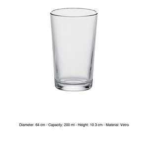 Verre Cana Lisa 20 cl H 10,3 cm Ø 6,4 cm Trempé Bormioli Rocco - Product Image 3