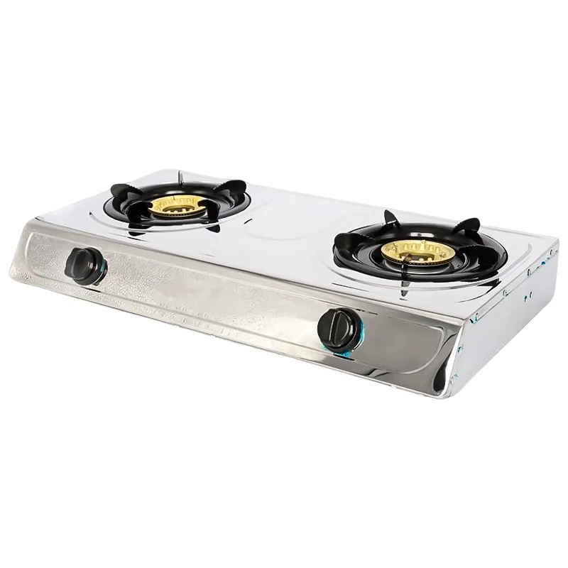 Household Kitchen Appliances Black Stainless Steel Double Burner Gas Stove Gas Range