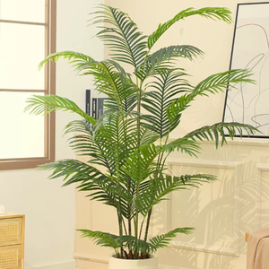 Palmier artificiel de simulation vert pour jardin intérieur, plante artificielle haut de gamme en plastique, bonsaï, décoration en pot - Product Image 3