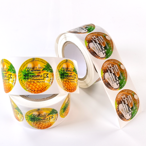 Custom Logo Stickers Die Cut Round Circle Shape Personalized <b>Label</b> for Brand Autocollants Personnalises Alimentaires - Product Image 2