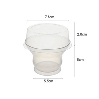 Gobelets en plastique transparents jetables pour mousse, tiramisu, gâteau, dessert, avec couvercle plat