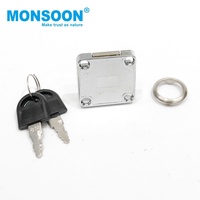 Serrure de tiroir moderne pour cuisine, chambre, école, salle de bain, hôtel - Mécanisme de verrouillage fluide (acier inoxydable)