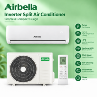 Climatiseur mural monosplit R410A 12000 BTU 1,5 CV 50 Hz à fréquence fixe, refroidissement et chauffage, classe énergétique, mode silencieux, contrôle par application