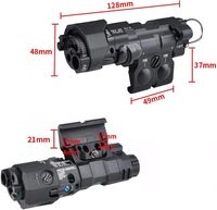 Visée laser MAWL C1+ en métal avec laser IR + laser rouge/vert/bleu + lumière de remplissage IR + lampe torche LED blanche 220 lumens