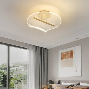 Modern yaratıcı yatak odası led akrilik lamba özelleştirme yuvarlak led panel lambası tavan