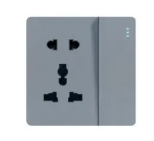 2024 hot sale new design switch sockets 1 gang 1 way 2 pin + 3 pin socket Light Switch Mid East Electric socket PL