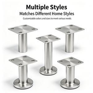 Pieds de nivellement pour lave-linge, niveleurs de meubles réglables avec patins en caoutchouc, pieds anti-vibration pour lave-linge, sèche-linge, réfrigérateur - Product Image 2