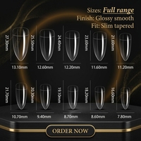 Faux ongles ovales français à couverture complète, extensions d'ongles en acrylique pour salon et DIY