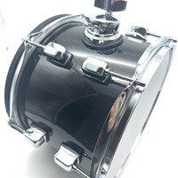 10-inch Electronic Tom Drum with Black Bright Stars and Silent Mesh Is Used to Perform Percussion Instruments on the Spot.