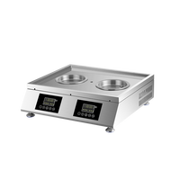 Cuiseur vapeur commercial horizontal automatique en acier inoxydable, taille intérieure 50*40, 2 trous, anti-séchage, pour Baozi
