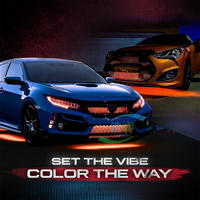Nouvelles lumières de calandre à changement de couleur série Flow, contrôlables par application, 12V 24V, LED pour voiture