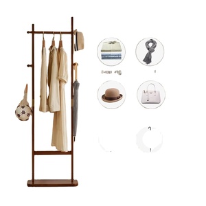 Appendiabiti in <span class=keywords><strong>legno</strong></span> Freestanding cappotto albero con Base in <span class=keywords><strong>legno</strong></span> appendiabiti vestiti vestiti asciugamano per camera da letto bagno - Product Image 3