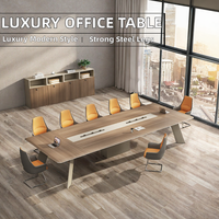 Table de réunion de bureau en bois de luxe moderne et contemporaine, mobilier de salle de conférence pour négociations
