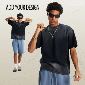 Camiseta de Algodón 100% de Alta Calidad, Suministro Directo de Fábrica, Camiseta para Hombre, Diseño Básico Estampado, Corte Holgado, con Logotipo Personalizado - Product Image 3