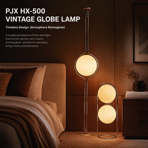 Lampe sur pied moderne à double globe, base en métal argenté, lumière LED blanc chaud - Product Image 5