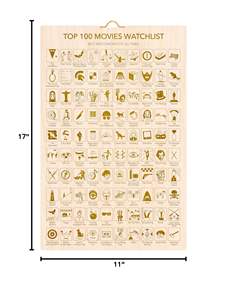 Top Gift Republic 100 Películas Bucket List Poster Las mejores películas esenciales para los amantes del cine - Product Image 2