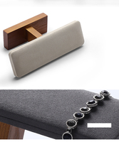 Haut de gamme qualité microfibre bijoux main chaîne bijoux montre en bois t-bar Bracelet bracelet présentoirs