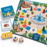Jeu de société personnalisé OEM pour hôtel, plateau quadruple, support multilingue, papier recyclable, pelliculage mat, impression UV sélective