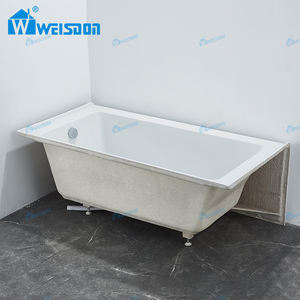 <span class=keywords><strong>Bañera</strong></span> acrílica independiente portátil Weisdon OEM ODM con falda blanca para baño tipo alcoba - Product Image 2