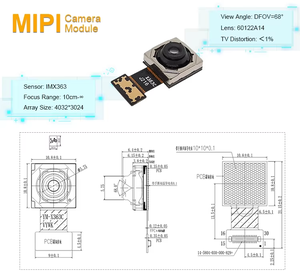 Module de <span class=keywords><strong>caméra</strong></span> 12MP <span class=keywords><strong>4K</strong></span> IMX363 Module de <span class=keywords><strong>caméra</strong></span> Cmos à mise au point automatique MIPI pour l'industrie - Product Image 2