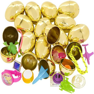 Huevos Decorativos Dorados Brillantes para Pascua, Huevos Metálicos Dorados para Decoración de Fiestas de Pascua, Rellenos para Cestas de Pascua - Product Image 5