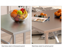 Tables pliantes de pique-nique pour balcon en acier inoxydable peu encombrant
