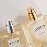 Vaporisateur de parfum en verre 40ml/50ml personnalisé rond vide clair parfum avec pompe à sceller