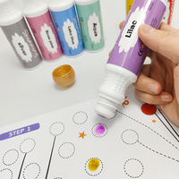 Offre Spéciale – Marqueurs pour Enfants Personnalisables avec Logo, Non Toxiques, Lavables, 60 ml – Lot de 8 Marqueurs Scintillants Colorés, Stylos Marqueurs Bingo Dabber pour Peinture Artistique