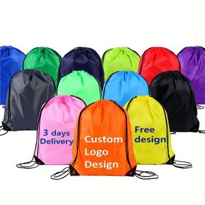 Mochila Deportiva Impermeable de Alta Calidad, Personalizada, de Poliéster 420D, con Cordón, para Gimnasio, con Logotipo - Product Image 1