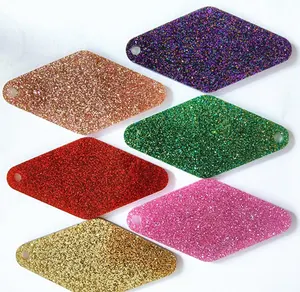 Passen Sie 3mm Lasers ch neiden bunte Glitter gegossene Acryl platte Pmma Plastikfolie an