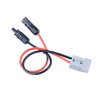 Câble en silicone 10 AWG, prise de batterie 50A vers adaptateur de câble solaire MC, câble de connexion photovoltaïque 2 en 1