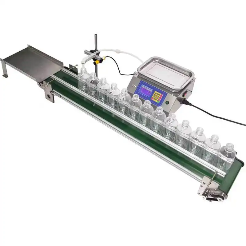 Machine de remplissage automatique à pompe magnétique à bande transporteuse de liquide de parfum liquide chimique de gouttes oculaires de petites huiles essentielles